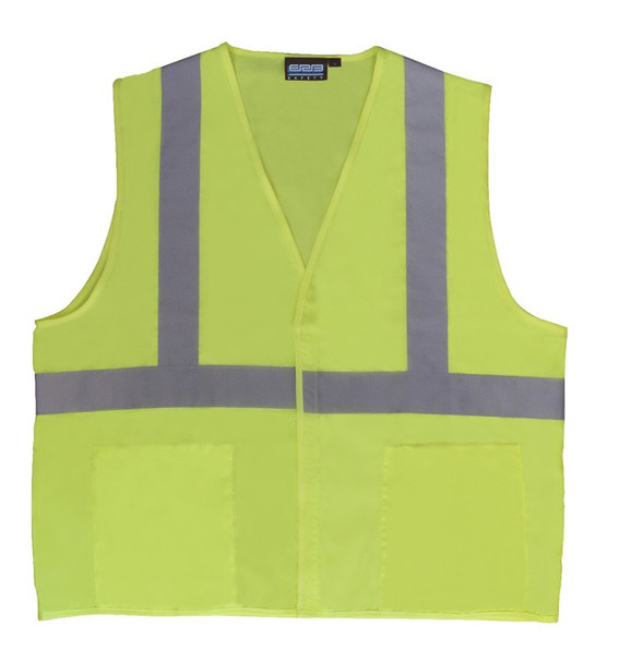 61001 ERB S388 Class 2 Oxford Hi Viz Lime Large Safety Apparel - Aware Wear & Hi Viz Ts