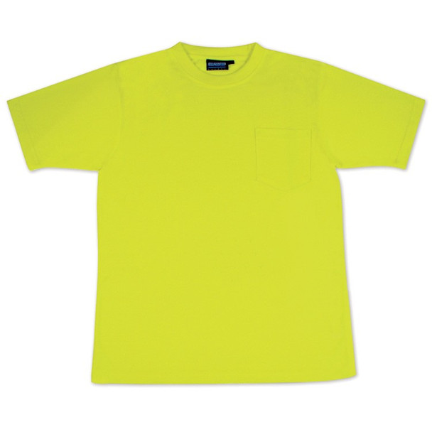 14107 ERB 9601 Non-ANSI T-Shirt Short Sleeve Hi Viz Lime MD Safety Apparel - Aware Wear & Hi Viz Ts