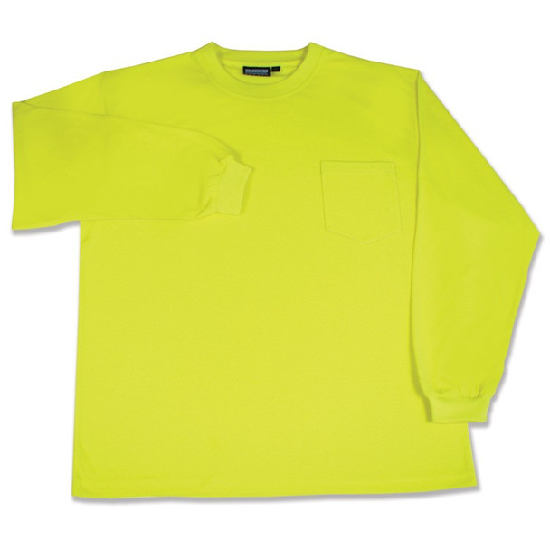 14118 ERB 9602 Non-ANSI T-Shirt Hi Viz Lime LG Safety Apparel - Aware Wear & Hi Viz Ts