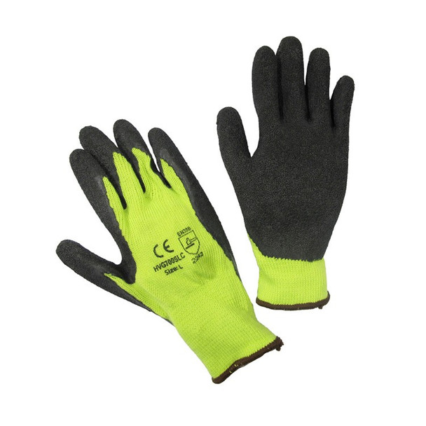 14504 ERB Coated String Hi-Viz Lime, Medium Gloves