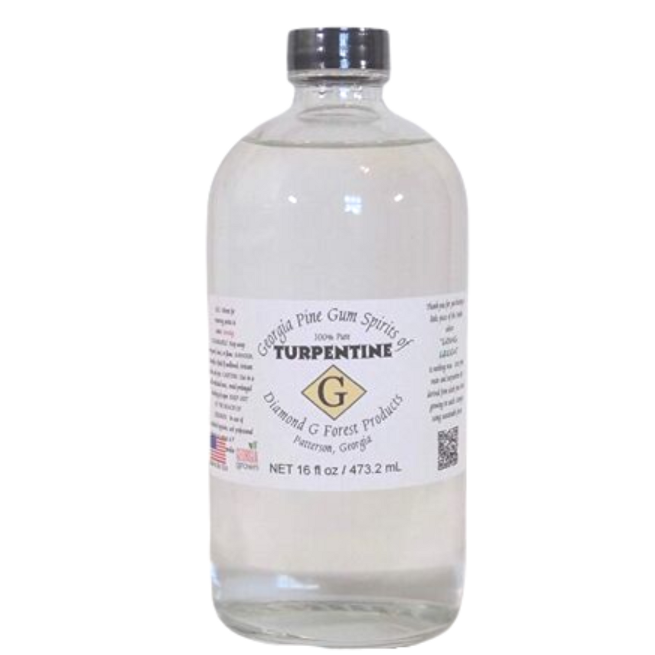 RealWildTurpentine - BOTTLE OF 4 OZ 100% GUM SPIRITS OF TURPENTINE