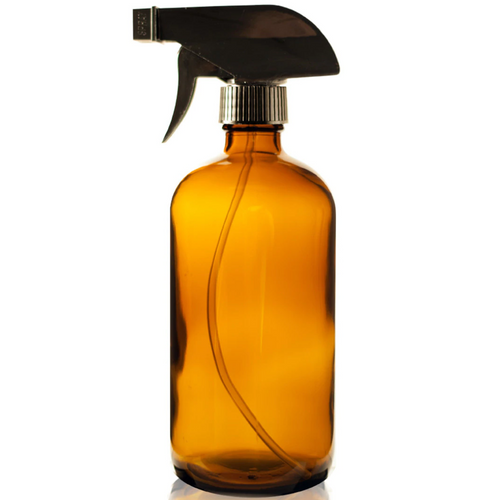Bottle Amber Glass - 16 oz with Sprayer