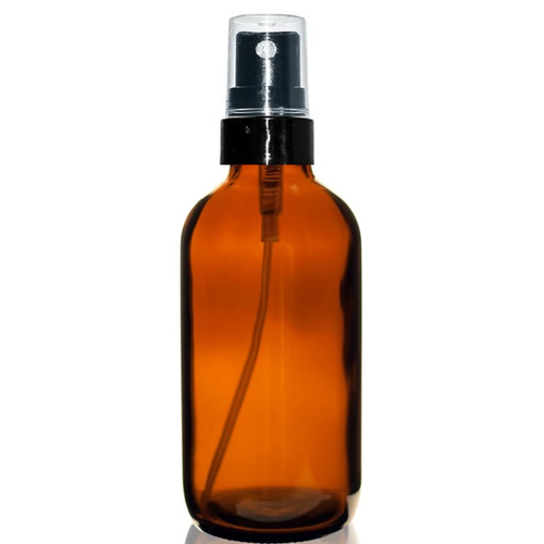 Bottle Amber Glass - 4 oz with Sprayer