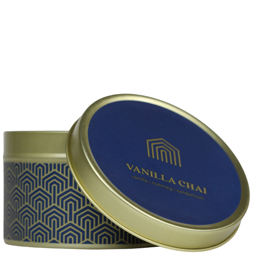 GoodLight Holiday Gold Tin Candle - Vanilla Chai (6 oz)