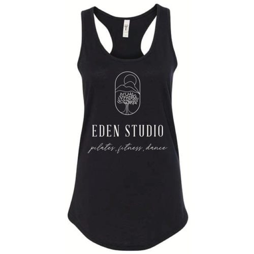 Eden Studio White Logo Racerback Tank - Black 