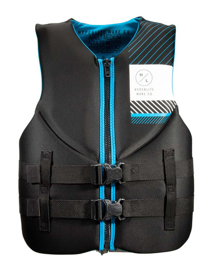2022 Hyperlite Mens Indy Neo Life Jacket - Black/Blue 2022 Hyperlite Mens Indy Neo Life Jacket - Black/Blue