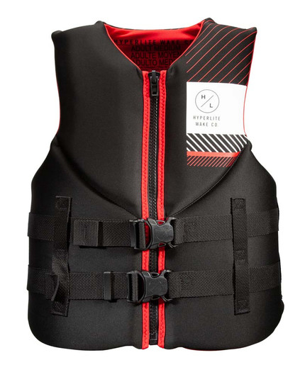 2022 Hyperlite Mens Indy Neo Life Jacket - Black/Red 2022 Hyperlite Mens Indy Neo Life Jacket - Black/Red