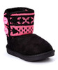 Madness Jr MADNESS Jr Girls BLACK Warm Winter Faux-Fur Lined Kids Boots