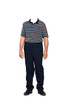 Mens Polo-Top Jumpsuit: ack‑zipper men’s anti‑strip jumpsuit with polo‑style top, daytime wear