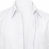 Men's Front HOOK-and LOOP  Closure WHITE Shirt, Long Sleeve