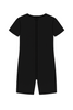 Children's Back-Zipper One-Piece Onesie Bodysuit-Black