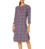 Womens Cozy Flannel Plaid Cotton Nightgown with Front-Button