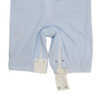 LIGHT BLUE Close‑up of inner short‑leg zipper for discreet incontinence and hygiene access