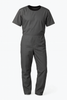 Charcoal: Secure Back‑Zip Closure on Men’s No‑Rip / No‑Tear Jumpsuit