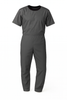 Charcoal: Secure Back‑Zip Closure on Men’s No‑Rip / No‑Tear Jumpsuit