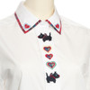 Women's Red Poodle Blouse-Long Sleeves