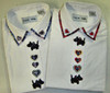 Women's Blue Poodle Blouse-Long Sleeves