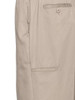 Mens Full-Elastic Twill Casual Pants with Center-Snaps Closure
