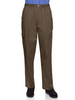 BROWN: Men’s elastic waist pants in twill fabric