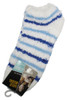 BLUE: Cozy fuzzy ankle socks in assorted colors, non‑slip bottom
