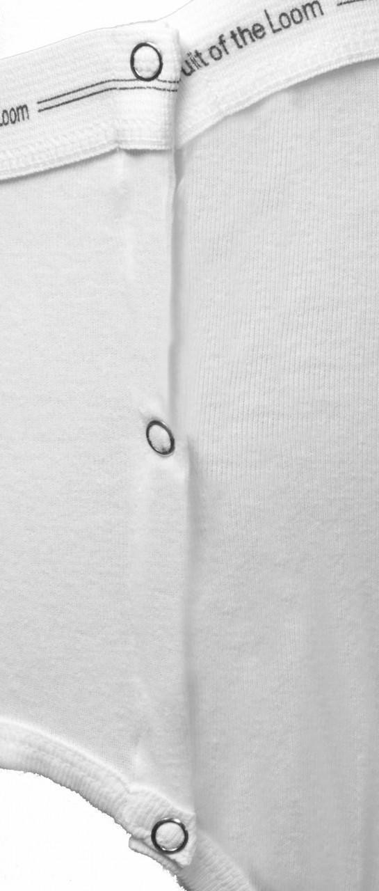 Men's White Cotton Briefs with SideSnap Closures Underwear