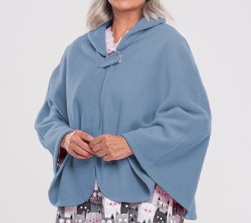 Polar Fleece Cape or Bed-jacket, Red