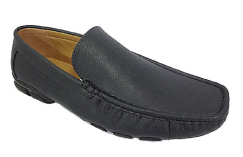 NAVY Men’s comfort driving loafer in synthetic leather – side view
