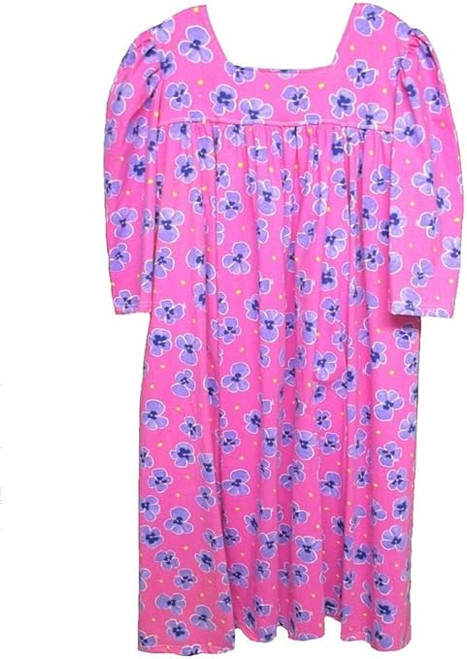 HOT PINK FLORAL: loose Float Style Swing Dress in assorted prints, front view