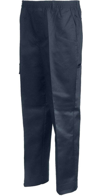 2 Pack Men's Elastic Waist Pull-On Trousers, Navy & Grey