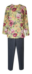 ACS Adaptive Back-Snap Fleece Pant Set - Yellow Floral