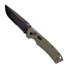 Tekto Knives A3 Delta G10 OD Green Handle Black D2 Serrated Blade