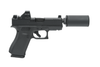 Glock 43X Hush Puppy Project 9mm Pistol Bundle - Holosun 407K & Compact Model 2 Suppressor - Black, UX4350204FRNHPBLKSCT, UX4350204FRN, 810188105066