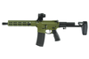 Daniel Defense DDM4 PDW 5.56 NATO Braced Pistol 10.3" Barrel - Primary Arms SLx 1x MicroPrism Gen 2 - Bazooka Green, SB-23, 818773025300
