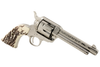 Taylor's & Co 1873 Cattle Brand .357 Mag Single Action Revolver 5.5" Engraved Barrel - Stag Navy Grip, 200062, 839665000335