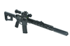 SOLGW MK1 RECCE 5.56 NATO Rifle 14.5" Pinned Barrel - Nightforce NX8 1-8x24 Riflescope & Offset Aimpoint ACRO P-2 Red Dot - HUXWRX FLOW 556Ti Suppressor Bundle