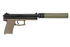 Heckler & Koch MK23 SOCOM Suppressed Mark 23 Pistol Bundle, B&T MK23 Black .45 ACP Suppressor - M16x1RH Direct Thread, HK Mark 23 SOCOM .45 ACP Pistol 5.87" Threaded Barrel - 12 Rd, 81000078, 642230261587, SD-988178-US, 840225717112, Heckler & Koch MK23 SOCOM Coyote Tan Suppressed Mark 23 Pistol Bundle, SD-988178-CT-US, 81000868, 642230267343, 840225717457
