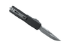 Microtech UTX-85 Gen IV Interceptor D/E - Black Deep Engraved Topo Handle - Stonewash Standard Blade Finish, 12354TP-10S, 810222582969
