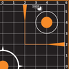 EZ-AIM Splash Reactive Self-Adhesive Sight-In Grid Target 12" Pack - Black/Orange 5 per pack