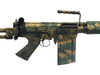 DSA SA58 FAL Bush Tracker 7.62x51mm Rifle 18" Barrel - Custom Brushstroke Camo Finish, SA5818CP-BT-A