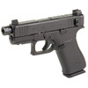 Glock 43X Hush Puppy 9mm Pistol 3.9" Threaded Barrel - Slide Lock Lever - Black, UX4350204FRN, 810188105172