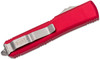 Microtech 121-10RD Ultratech AUTO OTF Knife 3.46" Stonewashed Plain Drop Point Blade, Red Aluminum Handles (121-10RD)