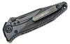 Microtech - Signature Series - Socom Bravo Manual Folding Knife 4" M390 Black DLC Clip Point Plain Blade - Bolstered Black DLC Titanium Handles with Carbon Fiber Scales (260-1DLCTCFTIS)