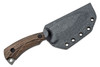 Toor Knives - Vellum - Skinner Knife - 3.5" - CPM-154 Blade - Kydex Sheath - Ebony Wood Grips