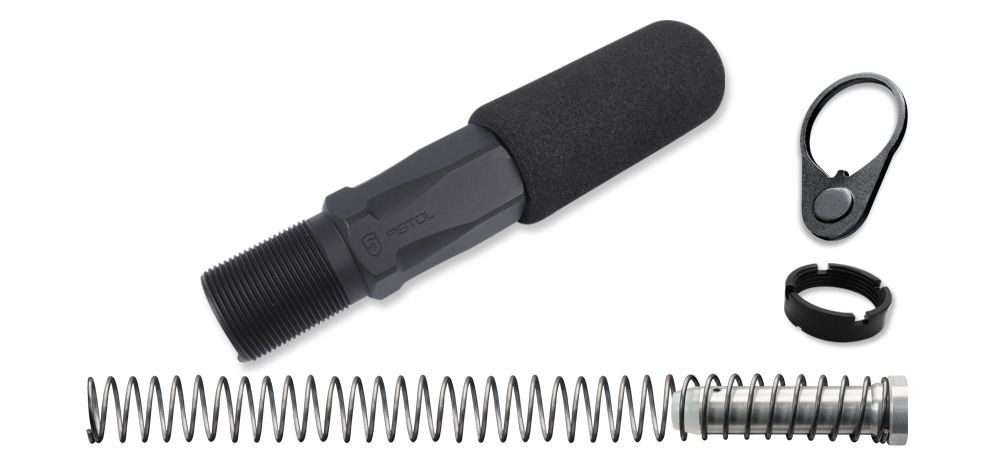 Phase 5 Hex-2 AR15 Pistol Buffer Tube Complete Assembly