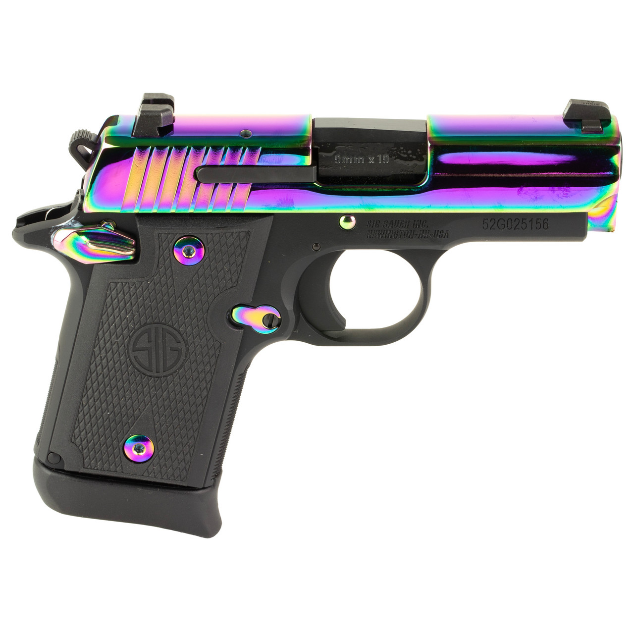 Sig Sauer P938 Rainbow 9mm - Superb Titanium Micro Compact 6 Sig Sauer P938 Rainbow 9mm detail view
