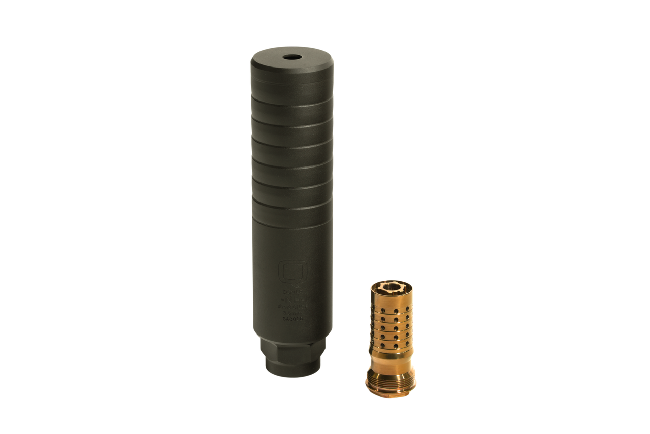 Q SHORT CHOP 8.6mm/.338 Stainless Steel Suppressor - Black Nitride