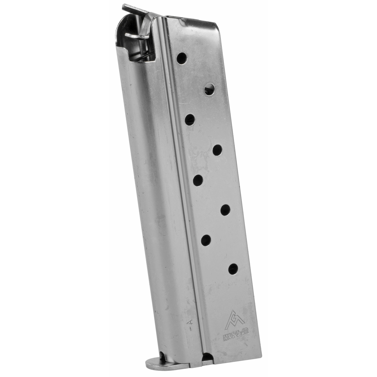 Mec-Gar USA - 1911 Nickel Finish .38 Super Magazine - 9 Rounds