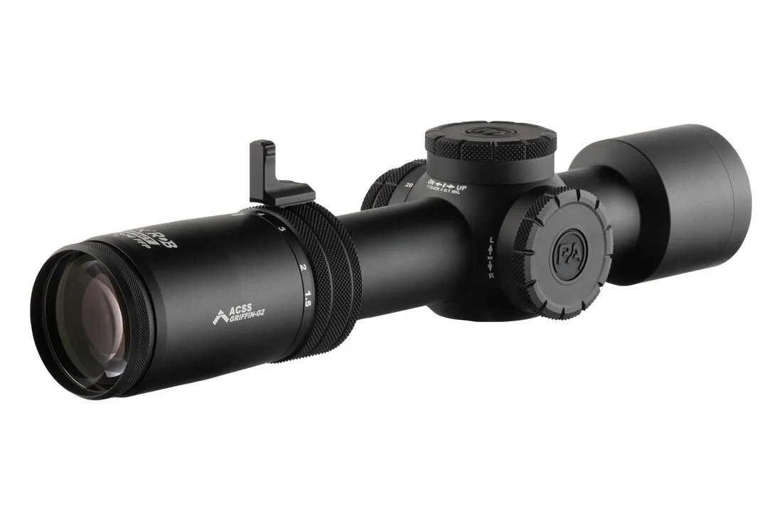 P. FSQ VP#2 × P. Griffin Mix spore【56】 Primary Arms Compact PLxC 1.5-12X36 FFP RDB Rifle Scope – ACSS