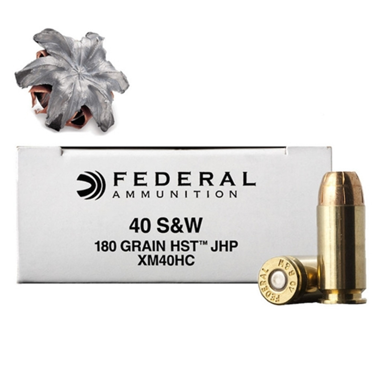 Federal HST .40S&W JHP 180gr XM40HC - 50 Rds.