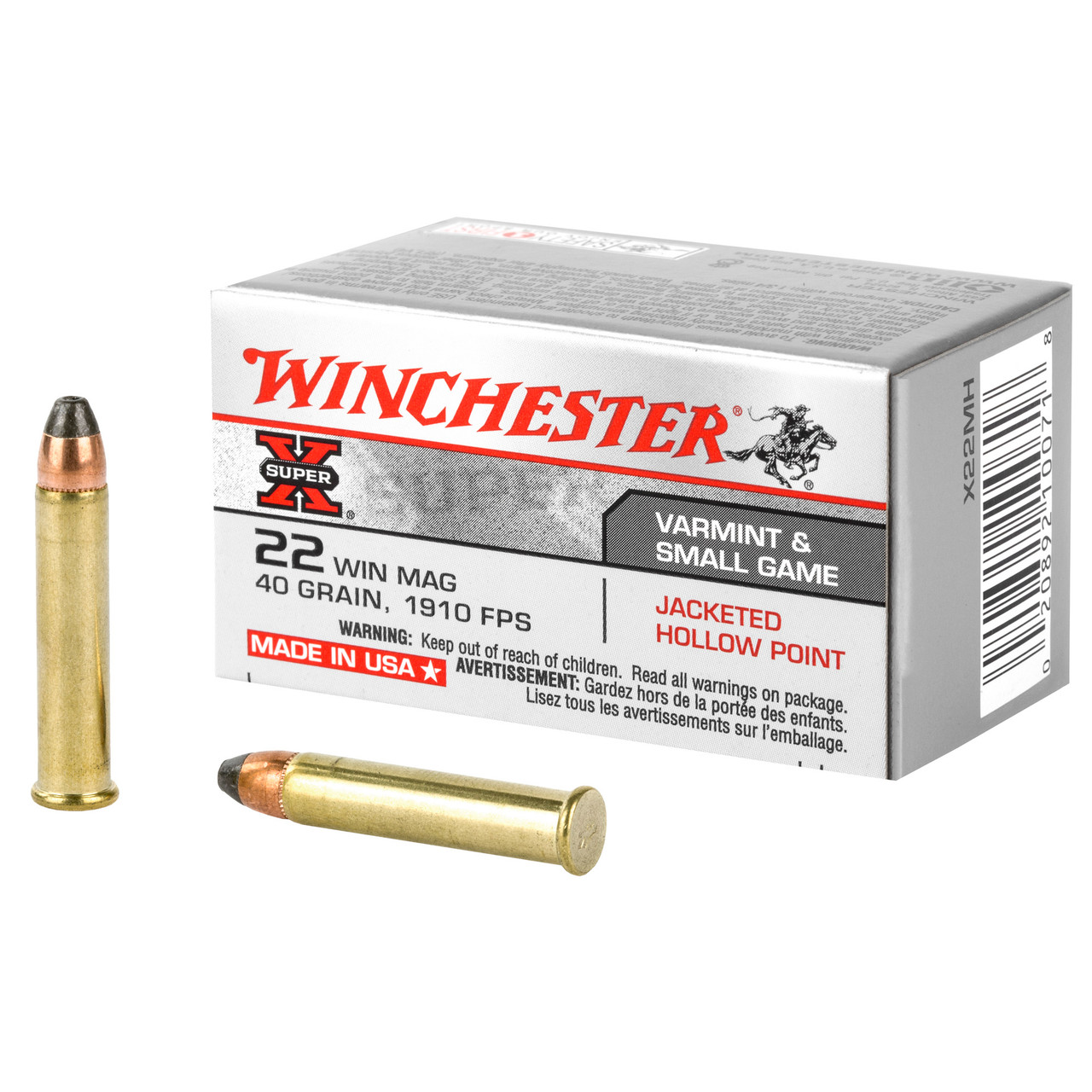 Winchester Super-X - 22 WMR 40 Grain Jacketed Hollow Point